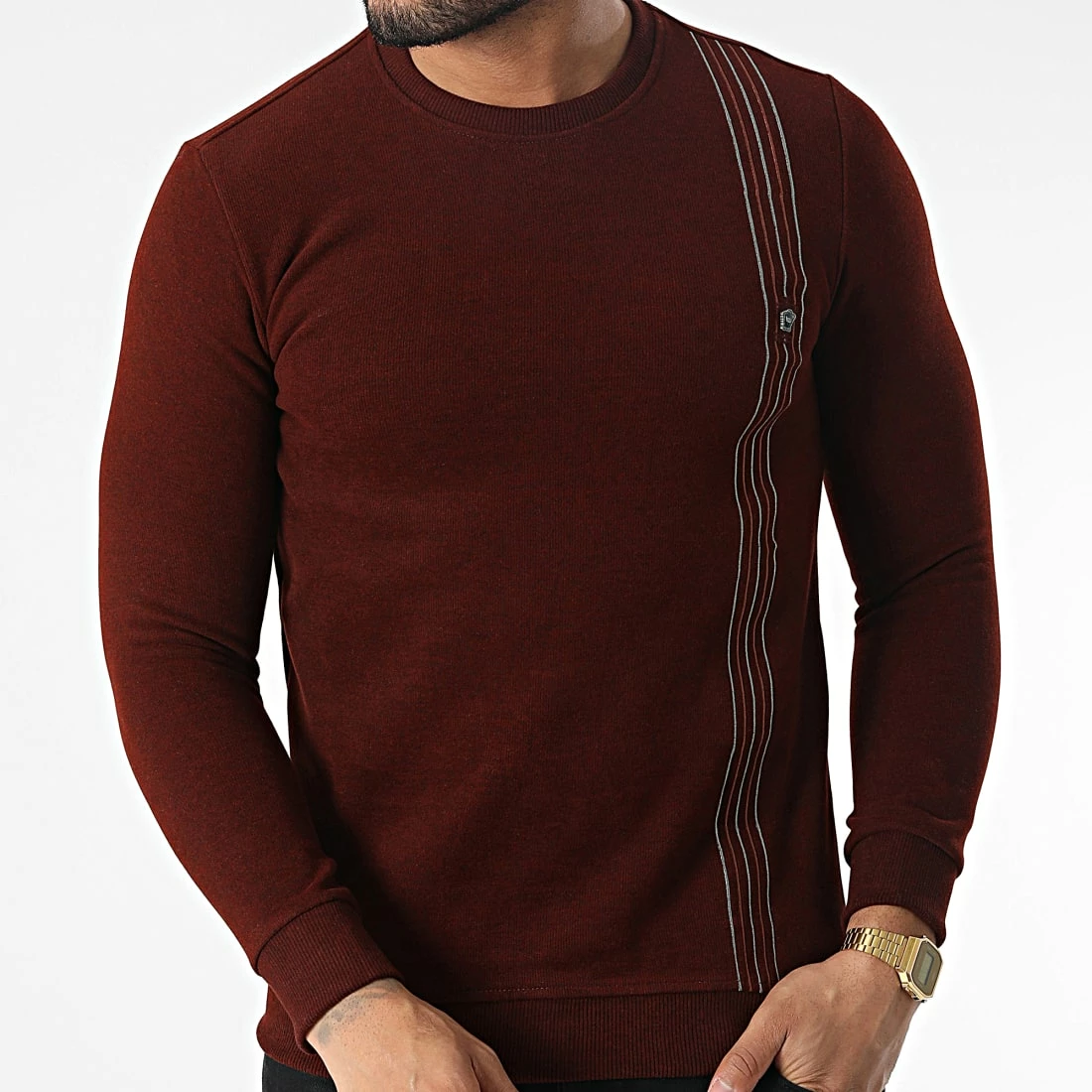 Bon marché ⭐ Sweat Crewneck RBL6213 Bordeaux de Classic Series 🤩 5 Bon marché ⭐ Sweat Crewneck RBL6213 Bordeaux de Classic Series 🤩 – Image 3