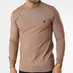 Coupon ✨ Sweat Crewneck RBL6181 Camel Chiné de Classic Series 🔥