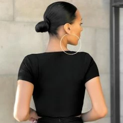 Remise 😍 Top Crop Femme Cross My Mind Noir de Classic Series 😉 7 Remise 😍 Top Crop Femme Cross My Mind Noir de Classic Series 😉 -Classic Series Soldes club l london 271863 CL125867002 BLACK 20210723T152940 03