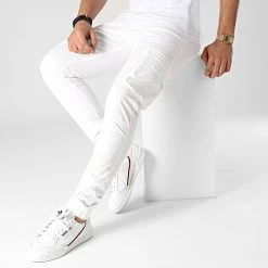 Remise ✔️ Jogger Pant Slim DP11000 Blanc de Classic Series ❤️ -Classic Series Soldes denim project 248008 DP11000 WHITE 20210125T142640 03