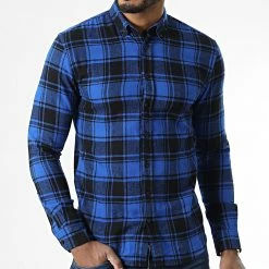 Budget 😉 Chemise Manches Longues DP4003 Carreaux Bleu Roi Noir de Classic Series 🎉 -Classic Series Soldes denim project 338118 DP4003 BLUE CHECK 20220926T161936 03