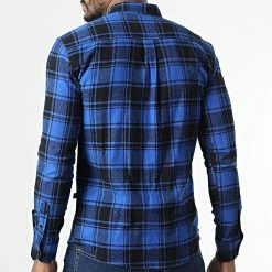 Budget 😉 Chemise Manches Longues DP4003 Carreaux Bleu Roi Noir de Classic Series 🎉 -Classic Series Soldes denim project 338118 DP4003 BLUE CHECK 20220926T161938 04