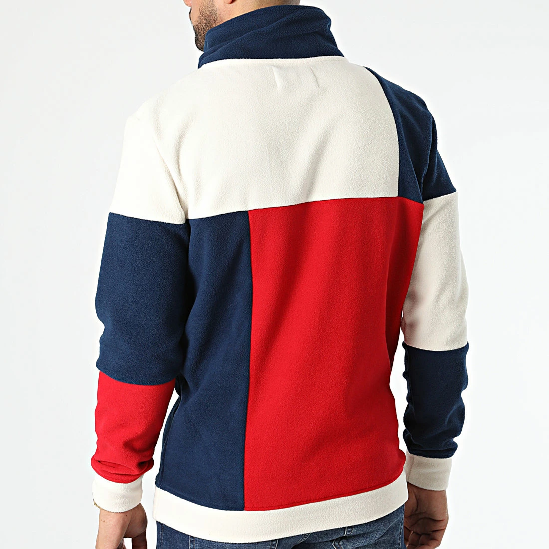 Acheter 👏 Sweat Polaire Col Zippé DP-10022 Bleu Marine Beige Rouge de Classic Series 🌟 6 Acheter 👏 Sweat Polaire Col Zippé DP-10022 Bleu Marine Beige Rouge de Classic Series 🌟 – Image 4