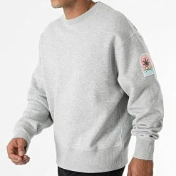 Coupon 👍 Sweat Crewneck Cali Gris Chiné de Classic Series 😀 -Classic Series Soldes green of california 255436 GREENOFCALIFORNIA SWCR HTRGREY 20210607T140735 03