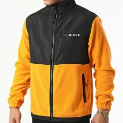 Grosses soldes ⭐ Veste Zippée Polaire Sanford Noir Orange de Classic Series ❤️