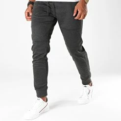 Offres 🥰 Pantalon Jogging SP1594 Gris Anthracite Chiné de Classic Series ✔️