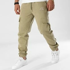 Offres 👏 Pantalon Jogging SP118 Vert Kaki de Classic Series 😍