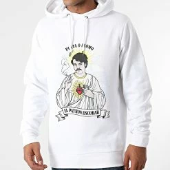 Vente flash 🔔 Sweat Capuche Pablo Narcos Blanc de Classic Series 🔥